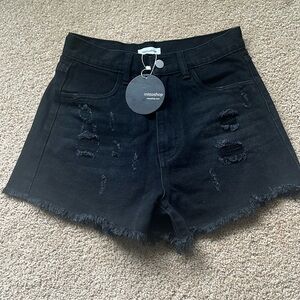 NWT Mittoshop Distressed Jean Shorts